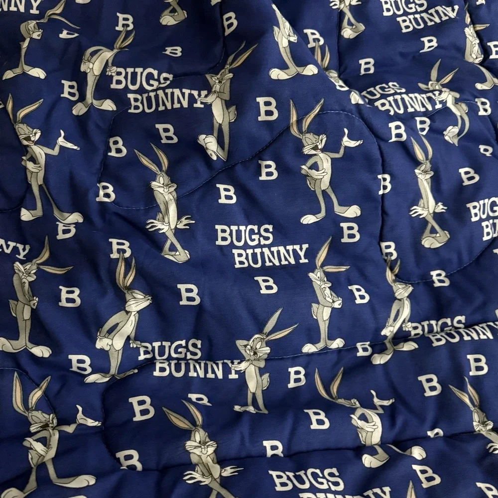 5 Piece Bugs Bunny Twin Bedding Set Colorblock‎ Vintage 1997 With Comforter